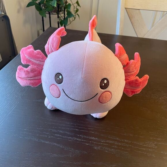 AXOLOTL Large Pink Plush Animal - Picture 1 of 11